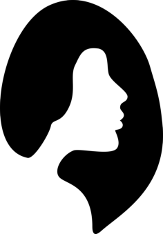 Female Hair Salon Symbol Sketch Style Svg Vector, Free Vectors File